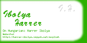 ibolya harrer business card